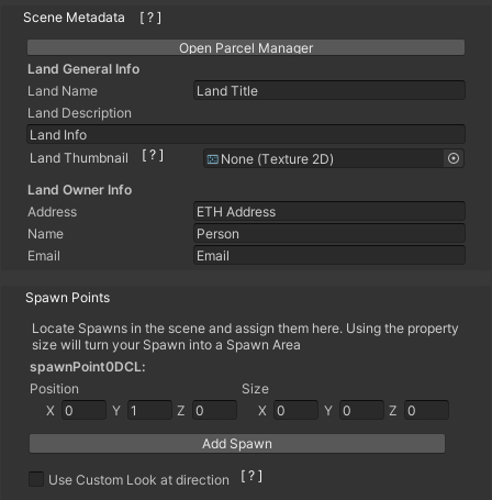 Decentraland Metadata UI