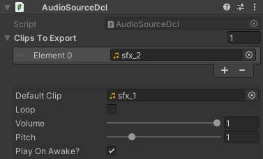 Audio source component UI