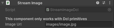Stream image component UI